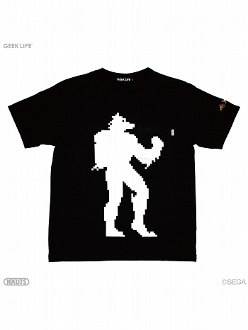 【お取り寄せ終了】SEGA/ 獣王記 シルエット＆ワンポイントステッチ ポケット Tシャツ ブラック XL