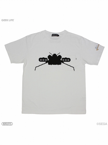【お取り寄せ終了】SEGA/ ギャラクシーフォースII シルエット＆ワンポイントステッチ ポケット Tシャツ ホワイト XL