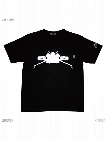 【お取り寄せ終了】SEGA/ ギャラクシーフォースII シルエット＆ワンポイントステッチ ポケット Tシャツ ブラック S