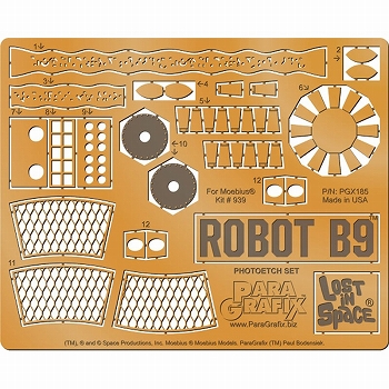 宇宙家族ロビンソン/ B9 フライデー ビッグサイズモデル用 1/6 ディテールアップ 真鍮製エッチングパーツ PGX185 - イメージ画像