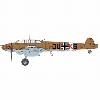 グリーンボックス/ WW.II ドイツ空軍 メッサーシュミット Bf110 E-2 Trop 1/48 プラモデルキット CH5560