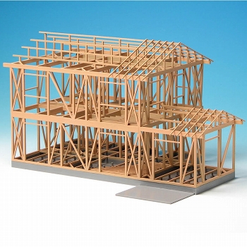 【再生産】2級建築士設計製図試験対策 木造軸組構法の基本（軸組模型+テキストセット） 1/50 プラモデルキット SP-47