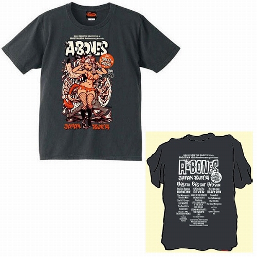 EROSTIKA/ ABJT-02 THE A-BONES JAPAN TOUR 2014 Tシャツ BLACK サイズS