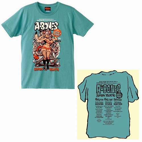EROSTIKA/ ABJT-02 THE A-BONES JAPAN TOUR 2014 Tシャツ GREEN サイズXS