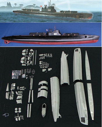 【再入荷】日本海軍 伊号第53潜水艦 with 人間魚雷 回天 1/72 プラモデルキット LN70818