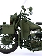 WWII アメリカ陸軍 軍用オートバイ 1/6 塗装済完成品 ZYT-1001