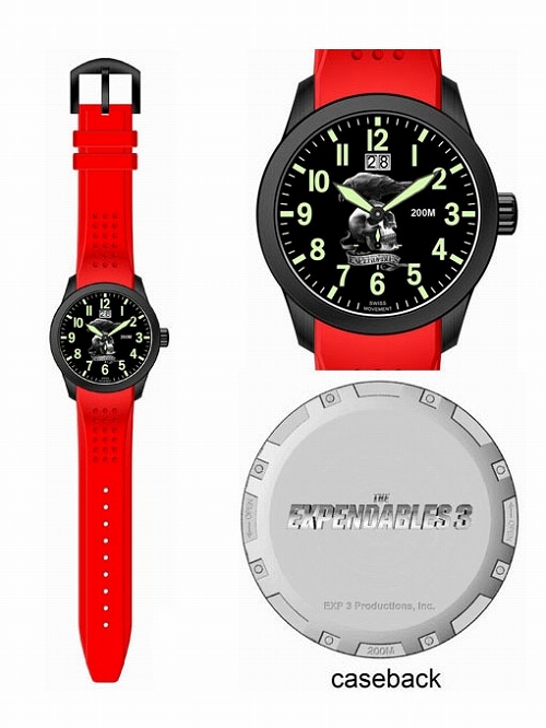 エクスペンダブルズ3 ワールドミッション/ ロゴ 腕時計 レッドバンド