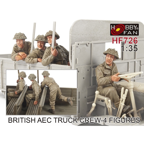 英陸軍 マタドールトラック乗車兵 4体 1/35 レジンキットセット HF726 - イメージ画像
