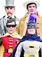 【パーツ取れ有り】バットマン 1966 TVシリーズ/ レトロ 8インチ アクションフィギュア シリーズ3: 4種セット