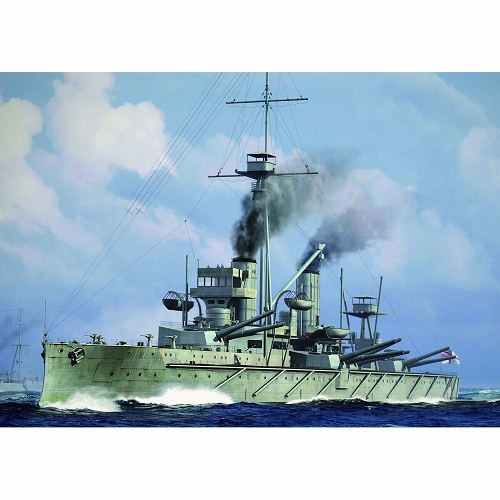 イギリス海軍戦艦 HMS ドレッドノート 1915 1/700 プラモデルキット 06705