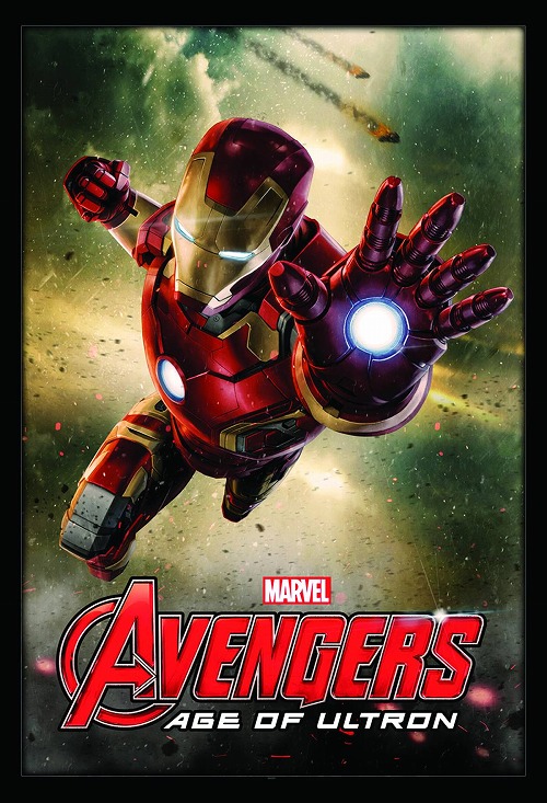 AVENGERS AGE OF ULTRON IRON MAN FRAMED TEXTURED POSTER/ APR152345