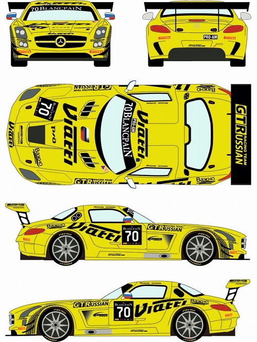 メルセデス SLS GT3 GT ルシアン・レーシング no.70 2015 BESモンツァ 1/24 デカールセット RDE24/018