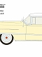 1955 キャデラック フリートウッド シリーズ60 イエロー with ホワイトルーフ 1/18 12937