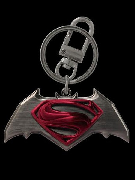 【お一人様1点限り】【SDCC2015 コミコン限定】バットマン vs スーパーマン ジャスティスの誕生/ バットマン＆スーパーマン ロゴ ピューター キーリング ボックスセット