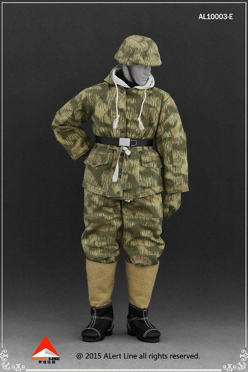 WWII ドイツ ナチ党 武装親衛隊SS ＆ ドイツ国防軍 スノー ダブルサイド コットンパッド ジャケット E 1/6 セット AL10003-E - イメージ画像