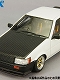 トヨタ カローラ レビン スポーツカスタム仕様 ホワイト×カーボン 1983 エイトスポークホイール装着 1/43 C43046