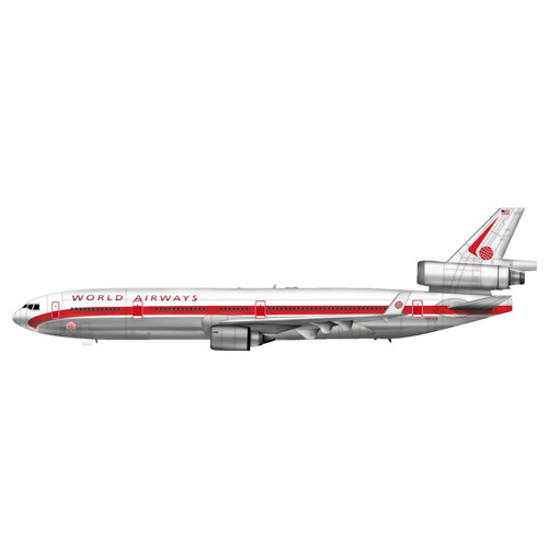 MD-11 ワールド・エアウェイズ 1/200 HL1204