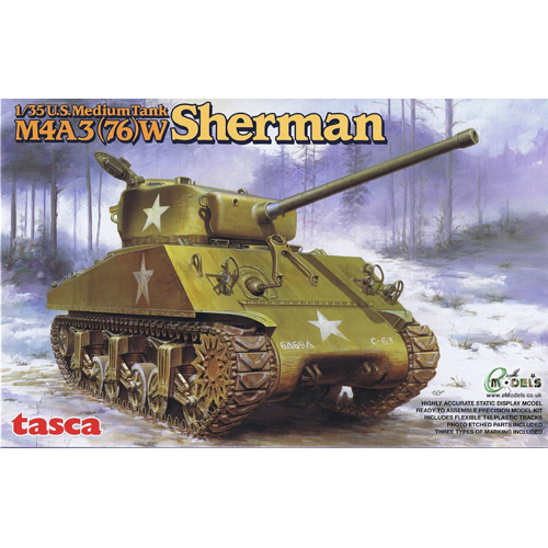 アメリカ 中戦車 M4A3 76 Wシャーマン 1/35 プラモデルキット 35-019