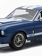 1967 シェルビー GT-500 ブルー with ホワイト ストライプ シェルビーフード 1/18 12953
