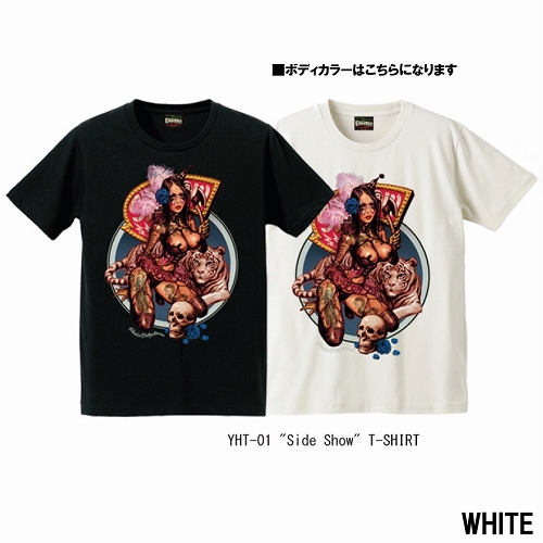 エロスティカ/ Side Show Tシャツ ホワイト サイズM  YHT-01-01