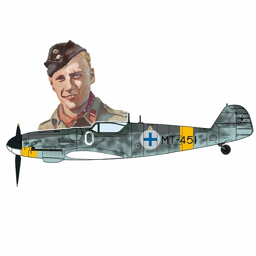 メッサーシュミット Bf109G-6 ユーティライネン with フィギュア 1/32 プラモデルキット 08242 - イメージ画像