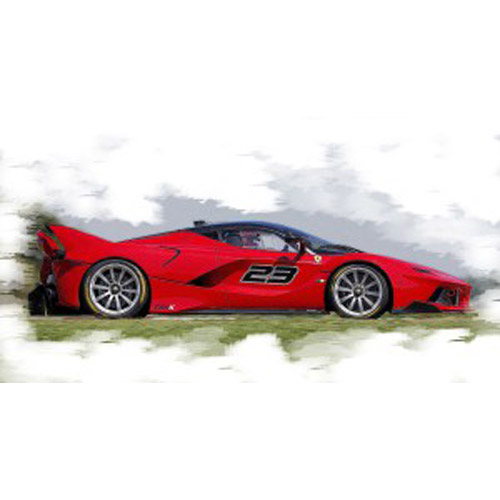 フェラーリ FXX K 2015 no.23 ロッソコルサ シルバーストライプ 2015 1/18 P18119N