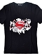 バットマン vs スーパーマン ジャスティスの誕生/ イラストタッチ ロゴ Vネック Ｔシャツ ブラック サイズ44/サイズS