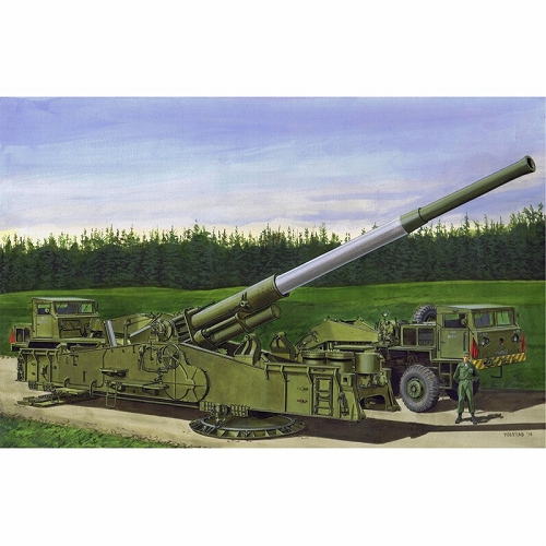 【再入荷】アメリカ陸軍 M65 アトミック・キャノン 280mm カノン砲 1/72 プラモデルキット BL7484 - イメージ画像