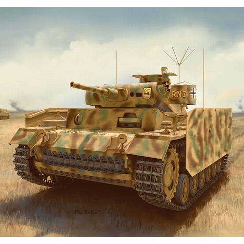 【再入荷】WW.II ドイツ軍 III号指揮戦車J型 w/シュルツェン 1/35 スマートキット プラモデルキット CH6570