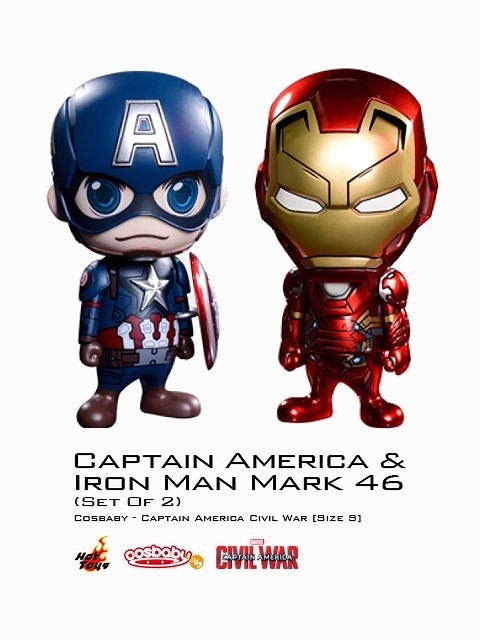 【お一人様3点限り】コスベイビー/ シビル・ウォー キャプテン・アメリカ サイズS: キャプテン・アメリカ vs アイアンマン・マーク46 2PK - イメージ画像