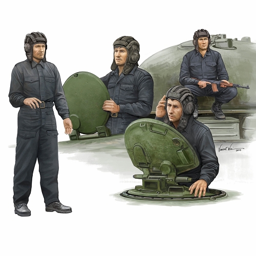 ソビエト軍 戦車兵 4体セット 1/35 プラモデルキット 00435