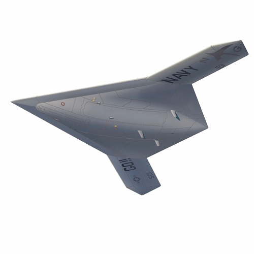 アメリカ海軍 無人爆撃機 X-47B 飛行状態 スタンド付属 1/12 プラモデルキット AC-18