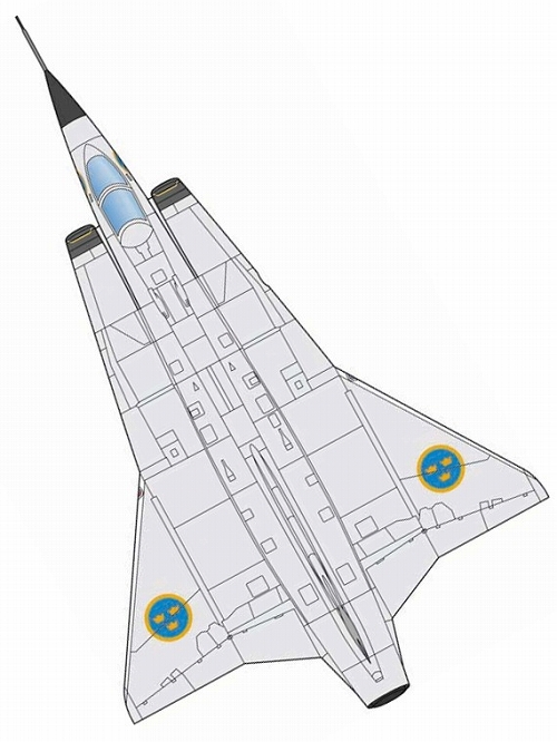 J35F ドラケン 1/144 プラモデルキット FC-4