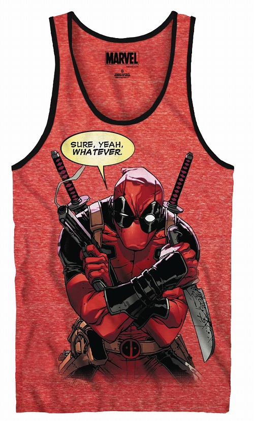 DEADPOOL WHATEVER WADE RED SNOW HEATHER TANK SM / MAY162301