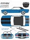 1967 フォード マスタング クーペ スキー カントリー スペシャル ベイルブルー 1/18 12965