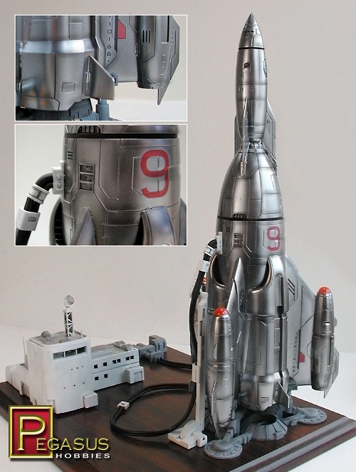 【再入荷】マーキュリー9 ロケット 1/350 プラモデルキット PH9103 - イメージ画像