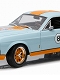 1967 シェルビー GT-500 ガルフオイル ライトブルー with オレンジストライプ シェルビーフード 1/18 12954