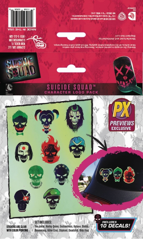 SUICIDE SQUAD SQUAD ICON 10PC CHARA PACK DECAL / JUL163231