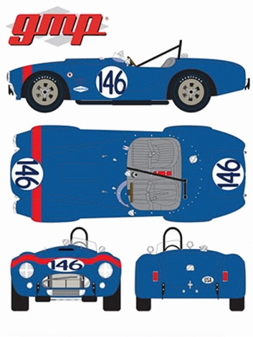 1964 シボレー コブラ #146 ダン・ガーニー＆ジェリー・グラント 1964 タルガ フローリオ クラス チャンピオン 1/12 GMP-12801 - イメージ画像