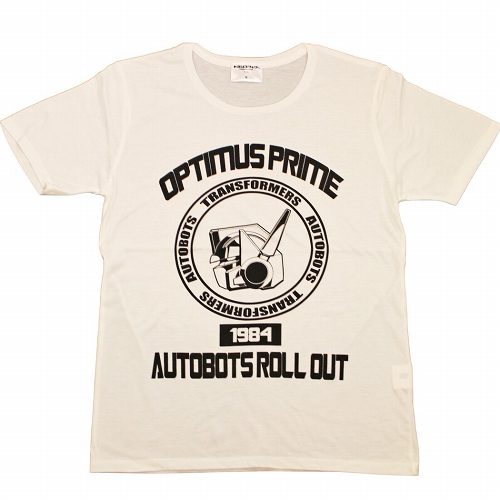 【再生産】トランスフォーマー/ オプティマスプライム カレッジ Tシャツ ホワイト サイズXS
