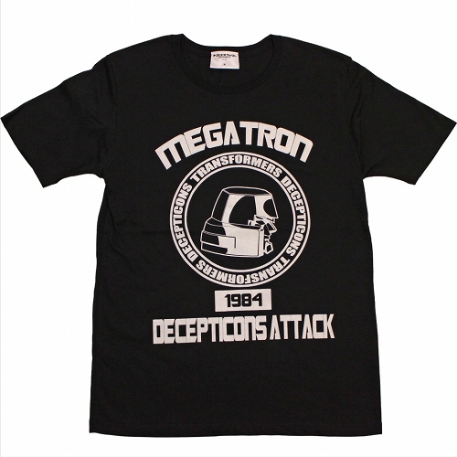 【再生産】トランスフォーマー/ メガトロン カレッジ Tシャツ ブラック サイズXS