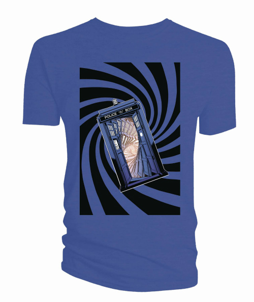 DOCTOR WHO TARDIS BLUE SWIRL PX ROYAL BLUE T/S XXL/ AUG162369