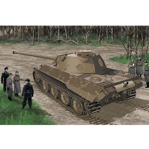 WW.II ドイツ軍 パンターD型V2 量産試作タイプ 1/35 プラモデルキット DR6830