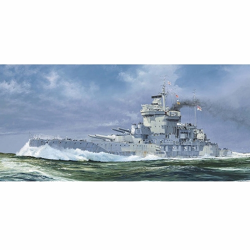 WWII 英国海軍 戦艦 ウォースパイト 1942 1/700 プラモデルキット W152