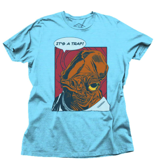 STAR WARS ITS A TRAP PX SKY BLUE HEATHER T/S MED/ SEP162316