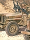 【再入荷】WW.II イギリス陸軍 SAS1/4トン 4x4 小型軍用車輌 重武装タイプ フィギュア2体付き 1/35 プラモデルキット CH6745
