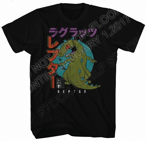 NICKELODEON RUGRATS FAMOUS REPTAR BLACK T/S MED / NOV162276