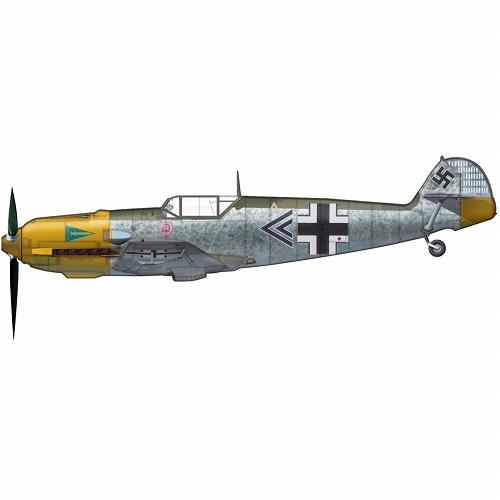 Bf-109E-4 メッサーシュミット ヘルムート・ヴィック 1/48 HA8711 - イメージ画像