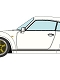 ポルシェ 911 ターボ 1988 ホワイト ブラックインテリア ゴールド/ポリッシュリム 1/43 VM115B3