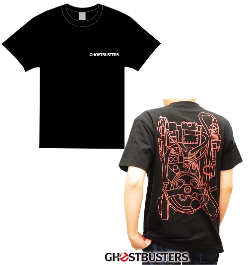 ゴーストバスターズ/ プロトンパック タイプA Tシャツ ブラック サイズS